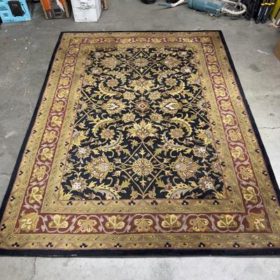 Large Area Rug 8' x 11' Black and Red 