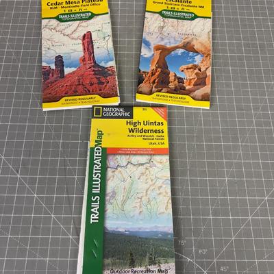3 Utah TRAIL Maps 