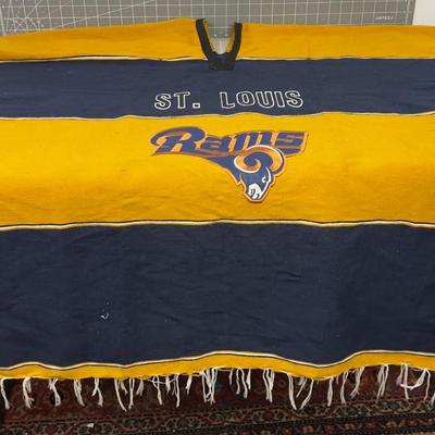 St. Louis RAMS Serape Or Poncho 
