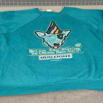SPUDS MACKENZIE Sweat Shirt OMG!!! 