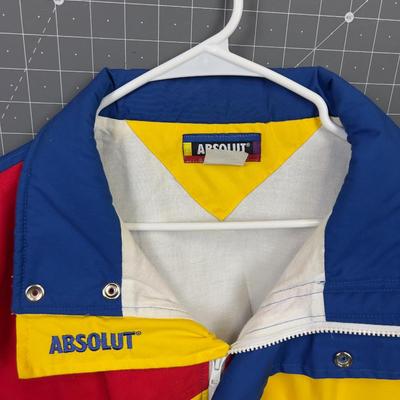 ABSOLUTE Vodka Color Block Jacket, XL, Collector Item