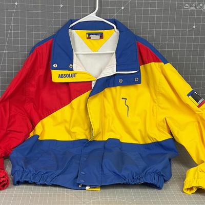 ABSOLUTE Vodka Color Block Jacket, XL, Collector Item