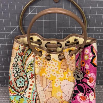 Spartina Natural Linen Tropical Handbag 