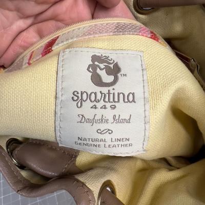 Spartina Natural Linen Tropical Handbag 