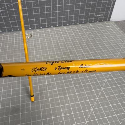 Fishing Eagle Claw 6 Foot Spinning Rod - 2-Pieces NEW 