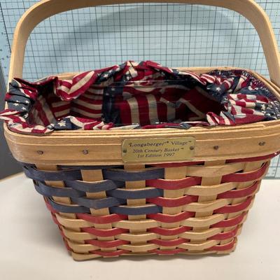 3 patriotic Longaberger baskets