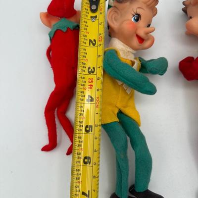 Vintage Knee Hugger Elf Ornaments