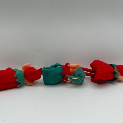 Vintage Knee Hugger Elf Ornaments