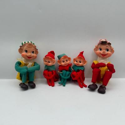 Vintage Knee Hugger Elf Ornaments