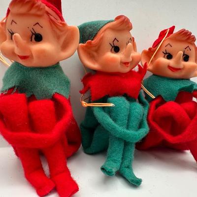 Vintage Knee Hugger Elf Ornaments