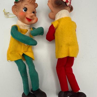 Vintage Knee Hugger Elf Ornaments