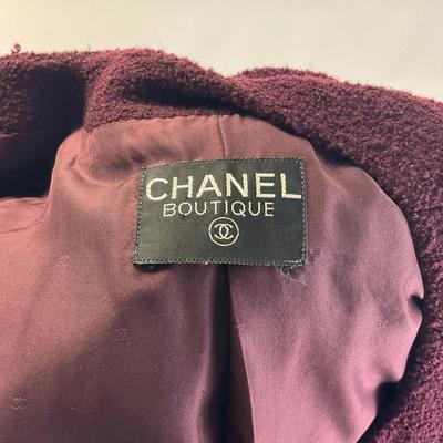 514 Vintage CHANEL Boutique Plum Coat Dress