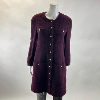 514 Vintage CHANEL Boutique Plum Coat Dress