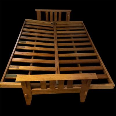 Wooden Futon Frame with Mattress (D-BM)