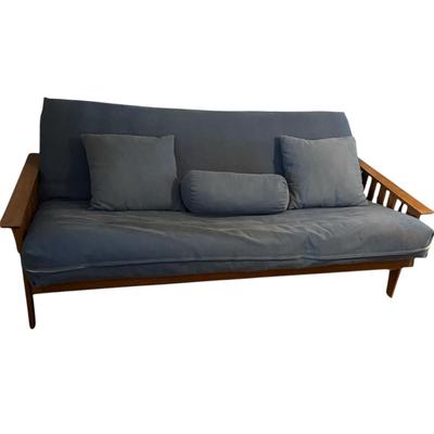 Wooden Futon Frame with Mattress (D-BM)