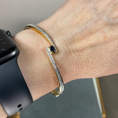 Gold over Sterling Silver bangle Bracelet