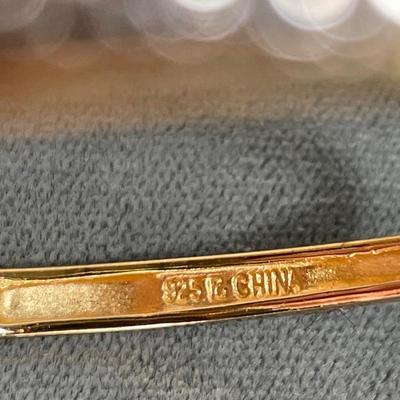 Gold over Sterling Silver bangle Bracelet
