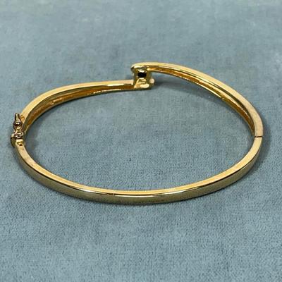 Gold over Sterling Silver bangle Bracelet