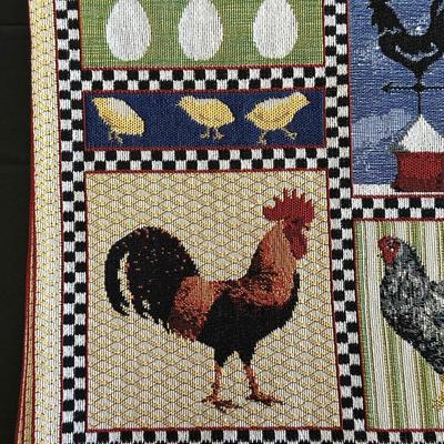 Napco set, placemats and napkin holders, Farmhouse style