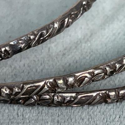 3 Vintage Sterling Silver bangle bracelets