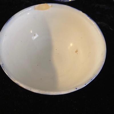 ‘Antique’ Flow Blue Plates and Bowls (D-BM)