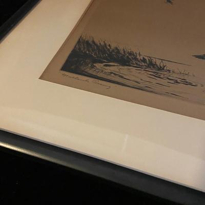 Signed Original Mallards Rising Etching and More (D-BM)