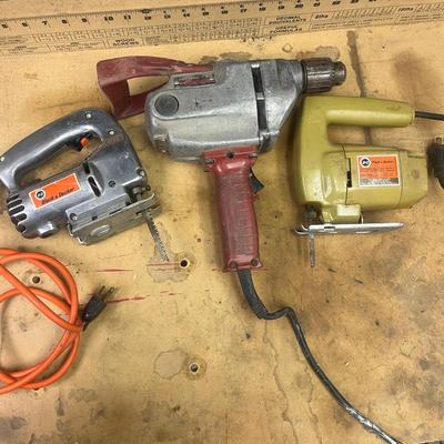 Milwaukee 1/2” Drill & Two Black & Decker Jigsaws (B1-MG)