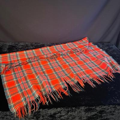 Two Wool Plaid Scarves (D-BM)