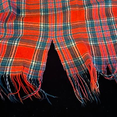 Two Wool Plaid Scarves (D-BM)