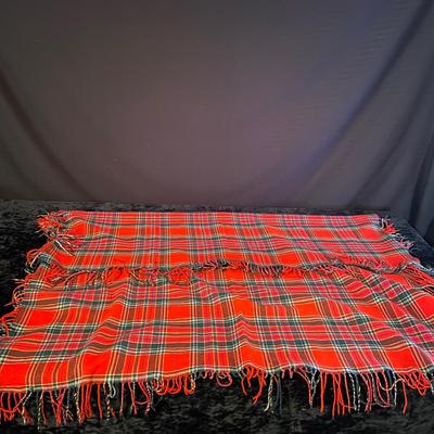 Two Wool Plaid Scarves (D-BM)