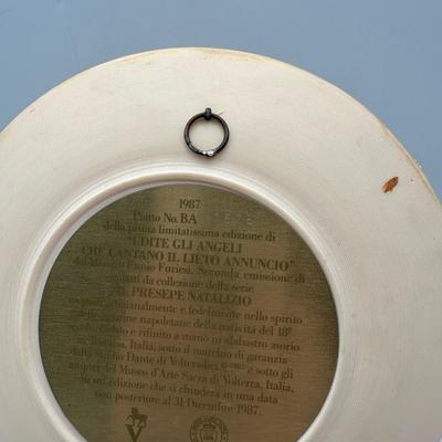 Italian Studio Dante 8" Alabaster 3D Collector Plates w/ Certificate of Authenticity & Box