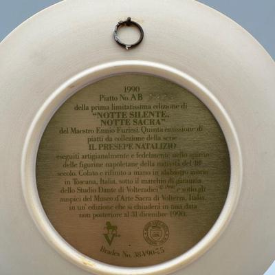 Italian Studio Dante 8" Alabaster 3D Collector Plates w/ Certificate of Authenticity & Box