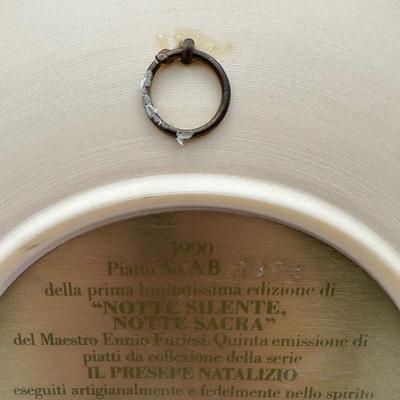 Italian Studio Dante 8" Alabaster 3D Collector Plates w/ Certificate of Authenticity & Box