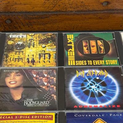 Collection of CDs and Tapes with 80s, 90s and early 2000s hits