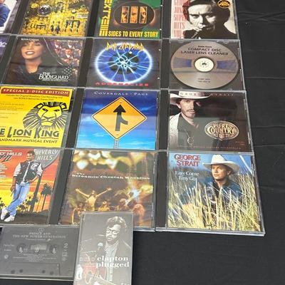 Collection of CDs and Tapes with 80s, 90s and early 2000s hits