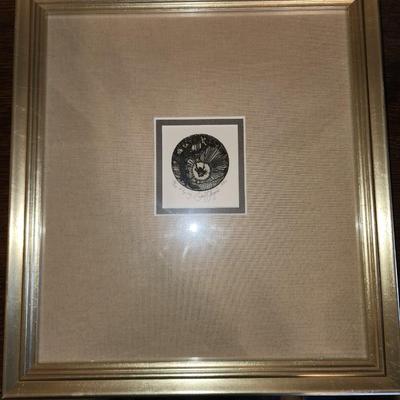 Art piece framed. Titled Flying. By Sarah