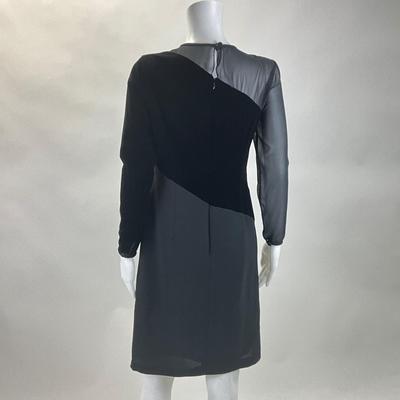518 ADRIENNE VITTADINI Long Sleeve Black Dress Size 6