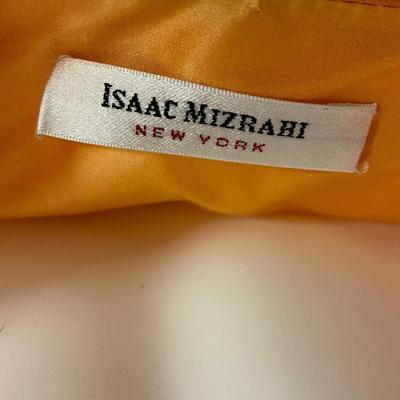 520 ISAAC MIZRAHI New York Pumpkin Satin Spaghetti Strap Dress