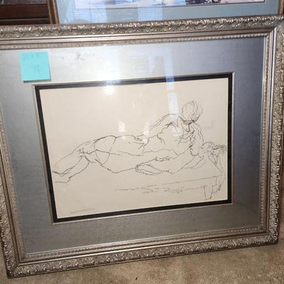 Large framed art. By Betty Russell