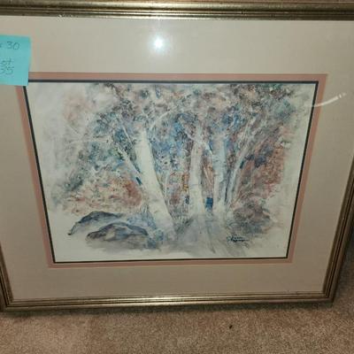 Framed print.