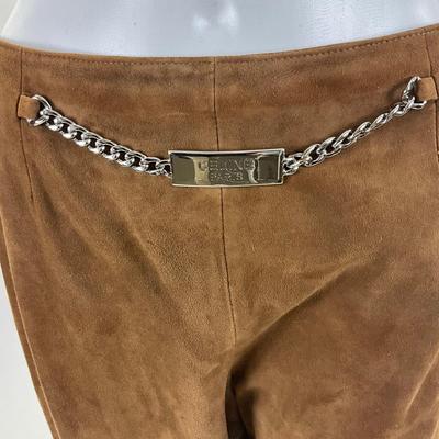 522 CELINE PARIS Brown Suede Flared Pants