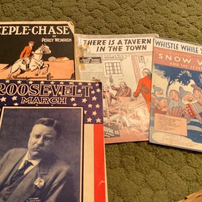 Large box full of vintage sheet music