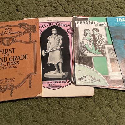 Large box full of vintage sheet music