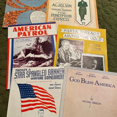 Large box full of vintage sheet music