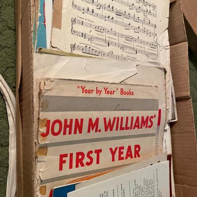 Large box full of vintage sheet music
