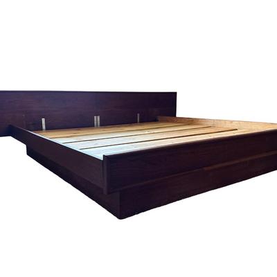 Mid Century Solid Platform King Bed Frame