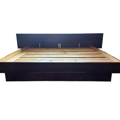 Mid Century Solid Platform King Bed Frame