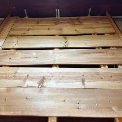 Mid Century Solid Platform King Bed Frame