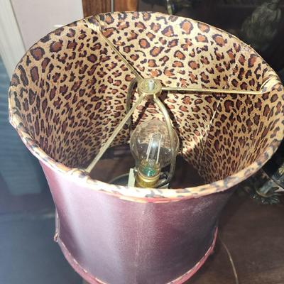 Large brass table lamp