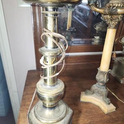 Large brass table lamp
